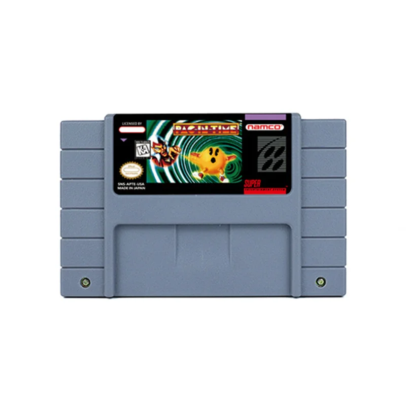 

Pac-In-Time Action Game for SNES 16 BitRetro Cart Children Gift