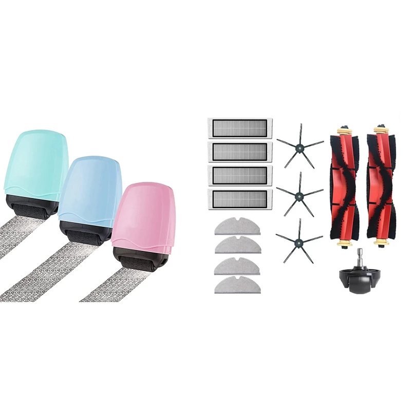 

1 Set Replacement Parts Kit Filter Mop Sweeping Brush & 1 Set Identity Theft Prevention Stamp Rolling Security Stamp