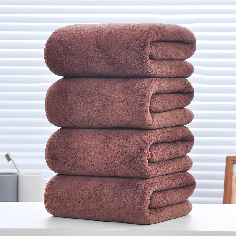 

70x140cm Coral Fleece Microfiber Bath Towel Set Super Large Soft Absorption And Quick-Drying Bathroom Washcloth Towels