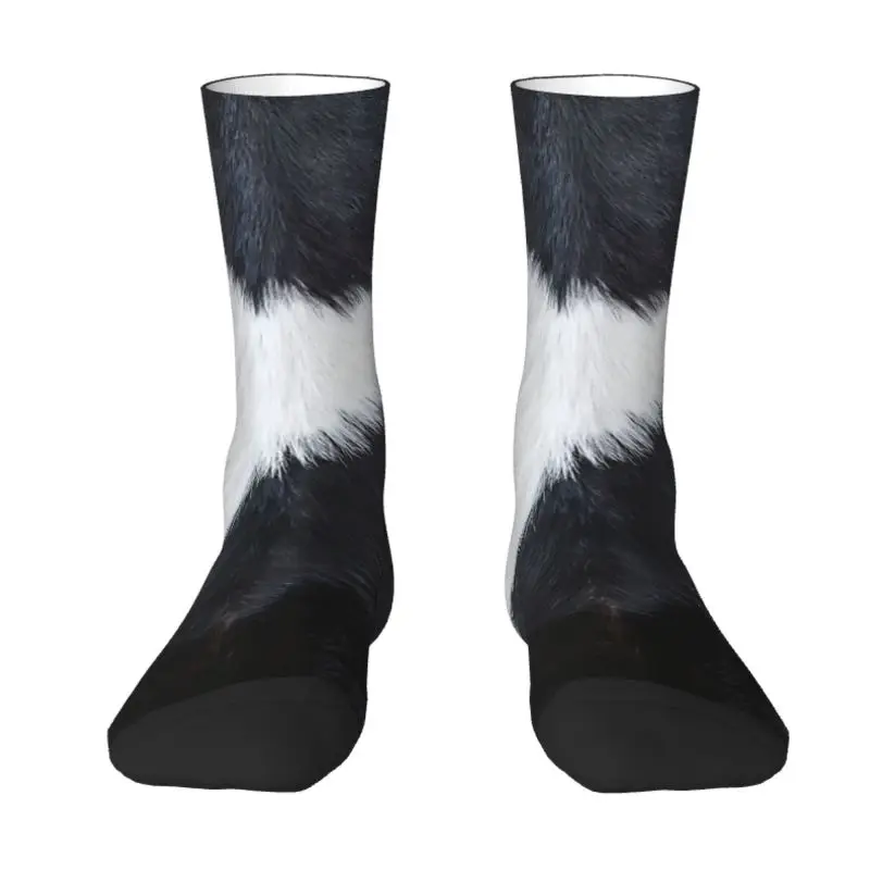 

Fashion Mens Cowhide Dress Socks Unisex Breathbale Warm 3D Printed Crew Socks