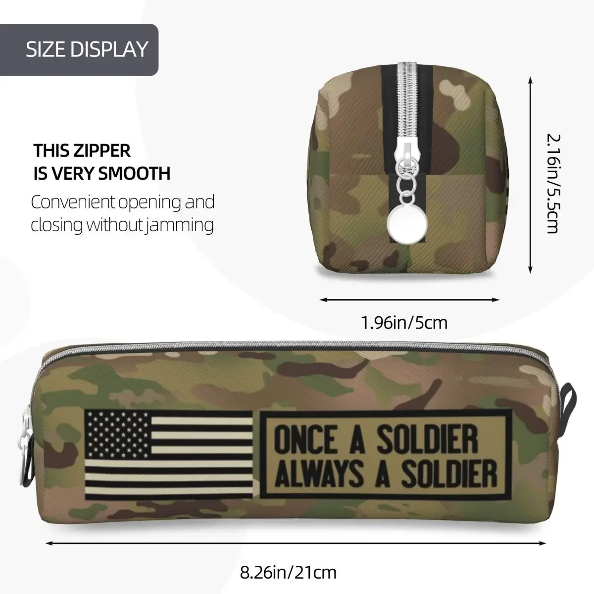 Камуфляжный пенал Once A Soldier для девочек и мальчиков камуфляжный чехол ручек