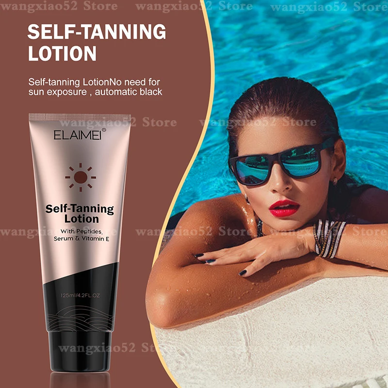 

New tanning cream summer tanning cream bronzer to help tanning lotion even skin tone healthy skin tone wheat color 125ML