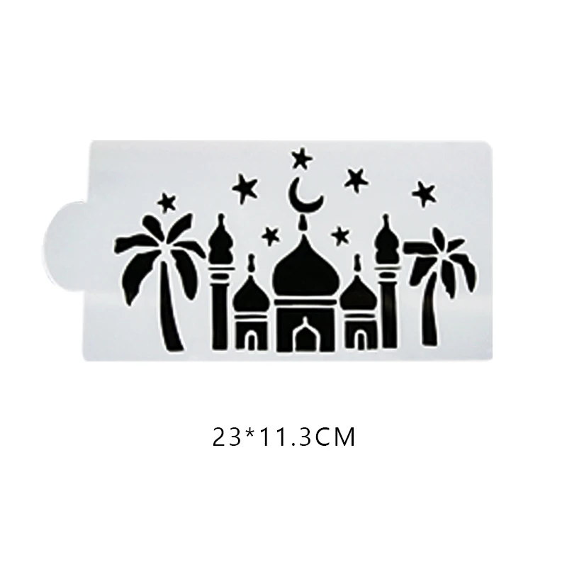 

1 шт. Рамадан кареем распылитель трафареты ИД Мубарак самодельный рисунок торта искусственный мусульманский праздник искусственный Декор