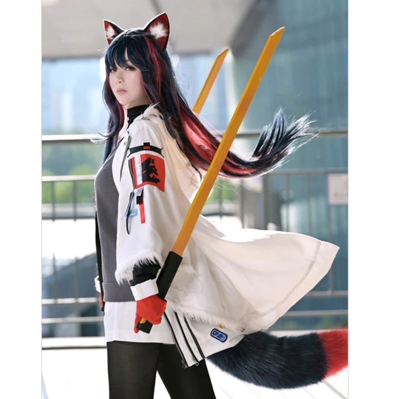 

Sexy Animal Ears Headband and Faux Fur Tail Kit Women Cosplay Costumes R7RF