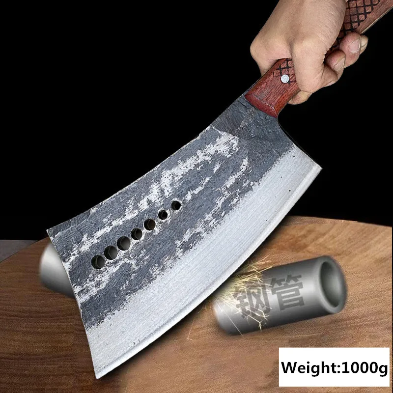 Чистый ручной Кованый нож для измельчения костей утолщенный в старинном стиле
