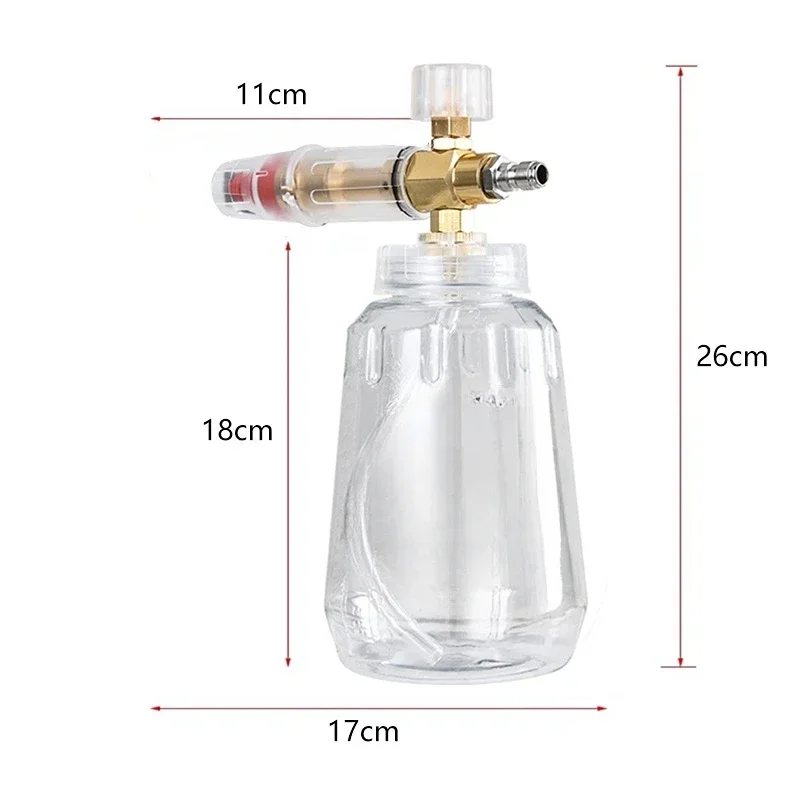 Прозрачная пенная насадка для мойки 5 цветов высокого давления регулируемый угол