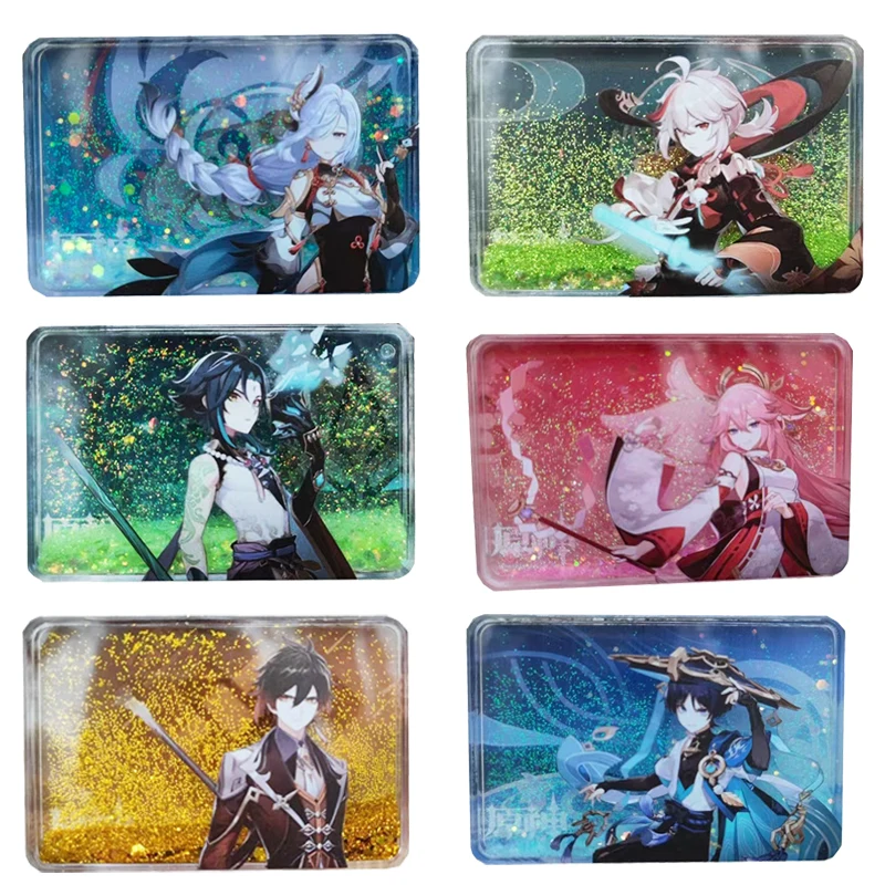 

ПВХ-карты Genshin Impact, коллекционная аниме-игра, бустер, коробка, редкий SSR, окружающий стол, игрушки для семьи, подарок для детей