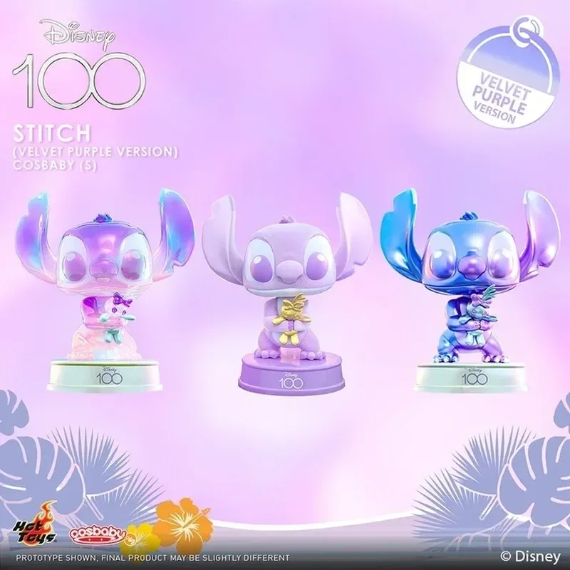

Hot Toys Lilo & Stitch Gradient Metal Colour Action Figure Model Toys Mini Collectible Doll Set Desktop Ornaments Kids Xmas Gift