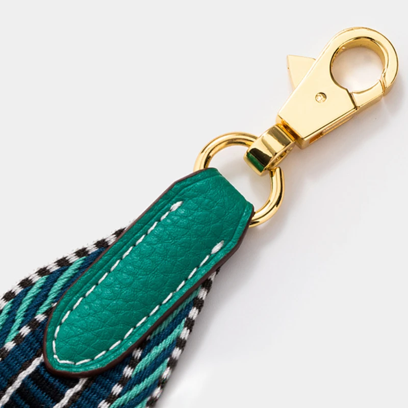 3.8cm Wax Line Weave Wide Bags Straps Bag Accessories Cowhide Shoulder Strap Replacement Canvas Bucket Tote Crossbody Handbags