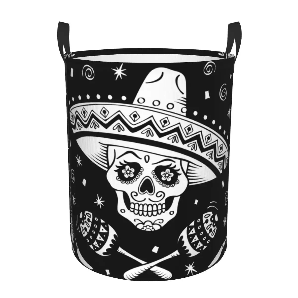 

Корзина для грязного белья, Мексиканский сахарный череп, складной органайзер для хранения одежды, домашняя Водонепроницаемая корзина