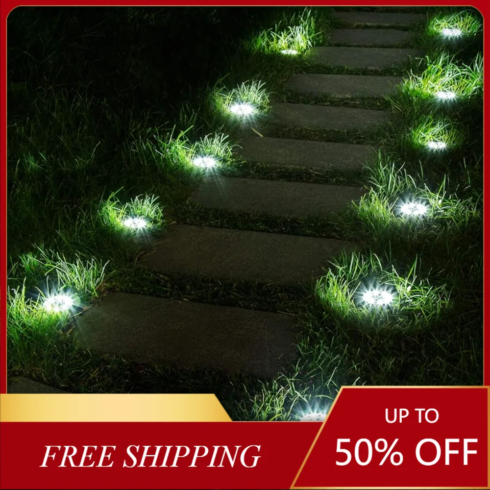 

Новинка, 8 светодиодный, фонари с питанием от солнечных батарей, наружное водонепроницаемое садовое ландшафтное освещение для двора, лужайки, внутреннего дворика, дорожек