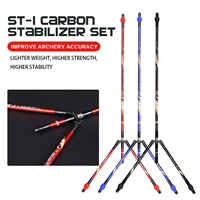 1set nika archery carbon balance bar set stabilizer system damper balance rod v bar for recurve bow hunting shooting accessories