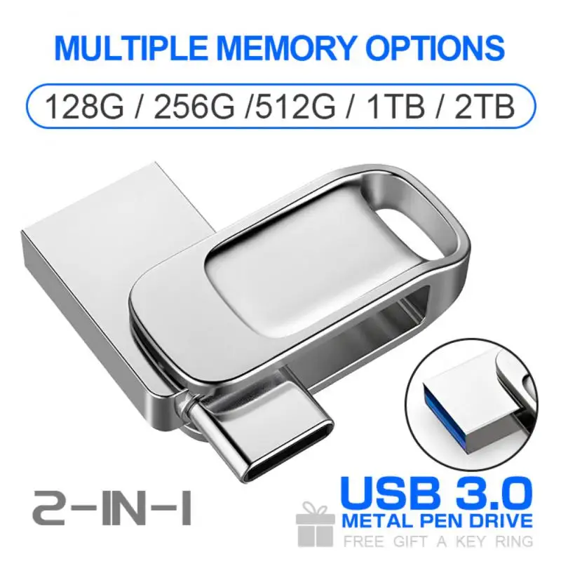 

OTG USB Flash Drive 2 in 1 TYPE C & USB 3.0 Pen Drive 2TB 1TB 512GB 256GB 128GB High Speed Pendrive USB Memory Stick