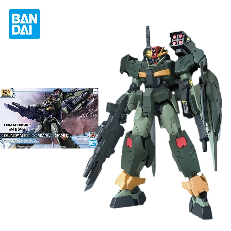 

Bandai Original GUNDAM HG 1/144 00 COMMAND QAN T Anime Action Figures Toys Collectible Ornaments Gifts for Children