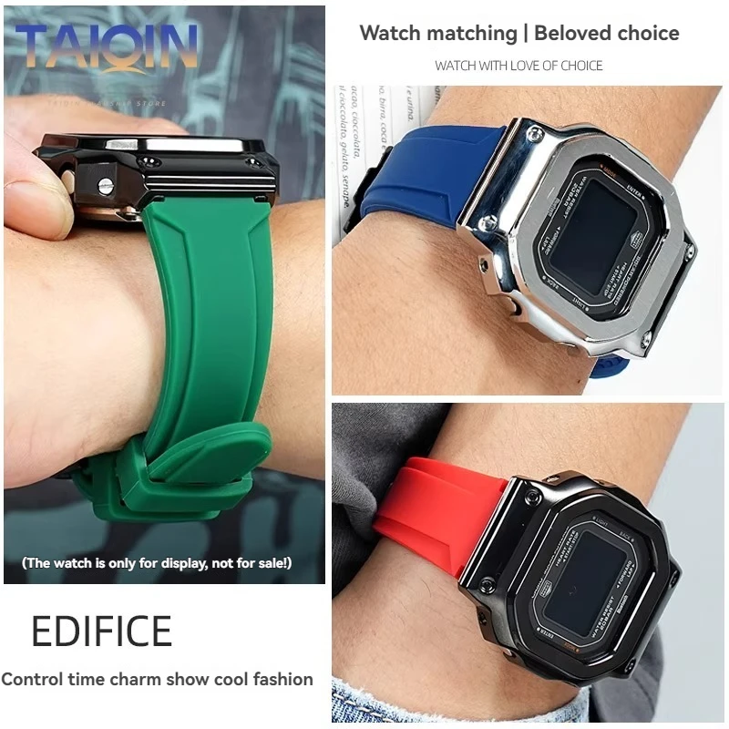 Фото Для Casio серии G-SHOCK DW-5600 DW-5610 GW-M5610 GW-5000 GW-B5600 GA2100 GM2100 DW-H5600 модифицированный силиконовый резиновый ремешок для часов №2