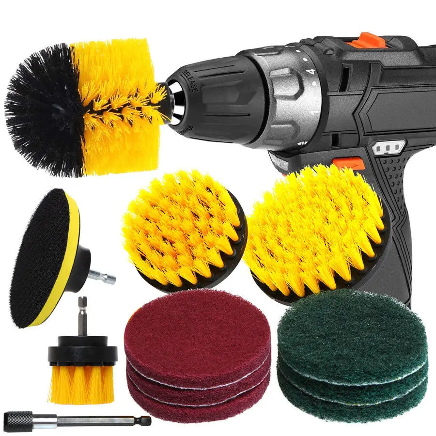 

Electric Scrubber Brush Drill Brush Plastic Round Cleaning Brush For Carpet Glass Car Tires Kitchen Bathroom Cleaning Tools