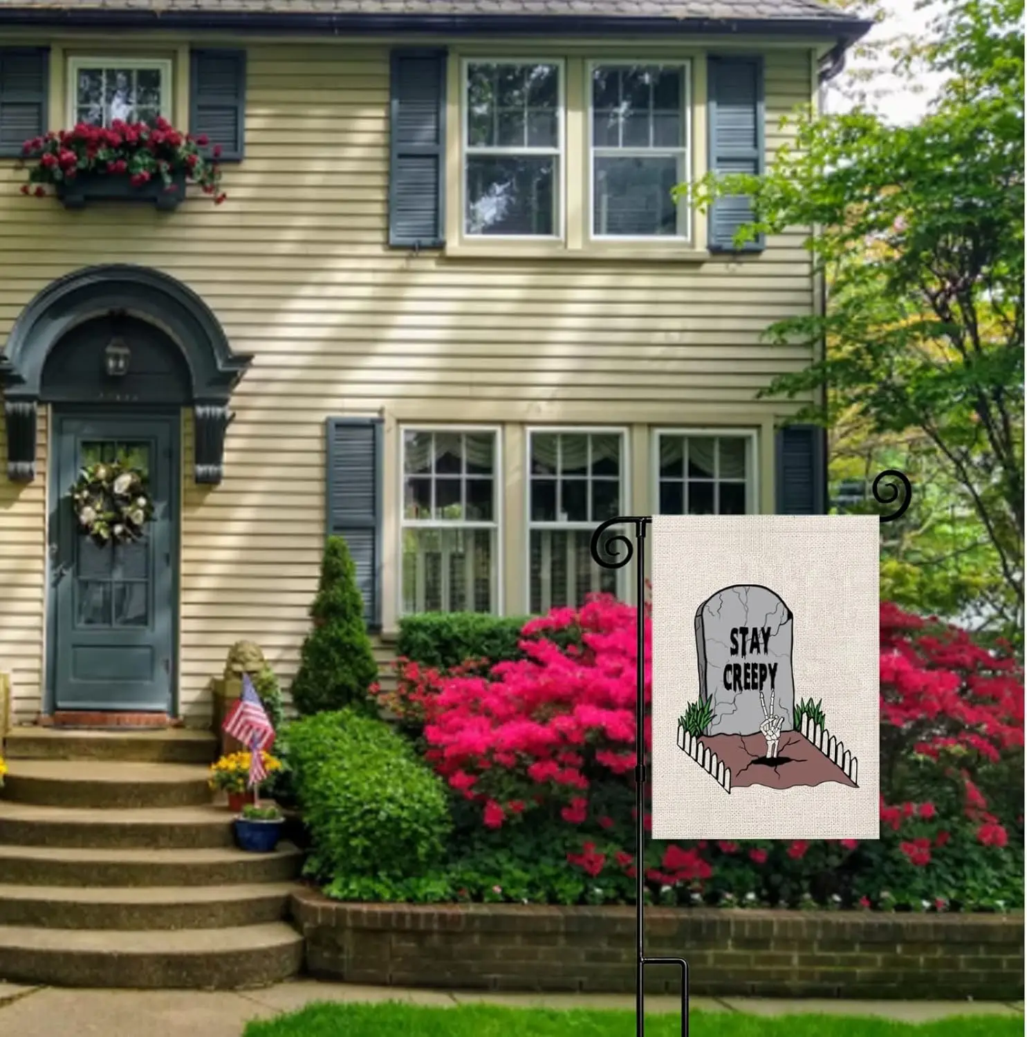 Стеснительный Садовый флаг Хэллоуин украшения для Хэллоуина в помещении (Stay