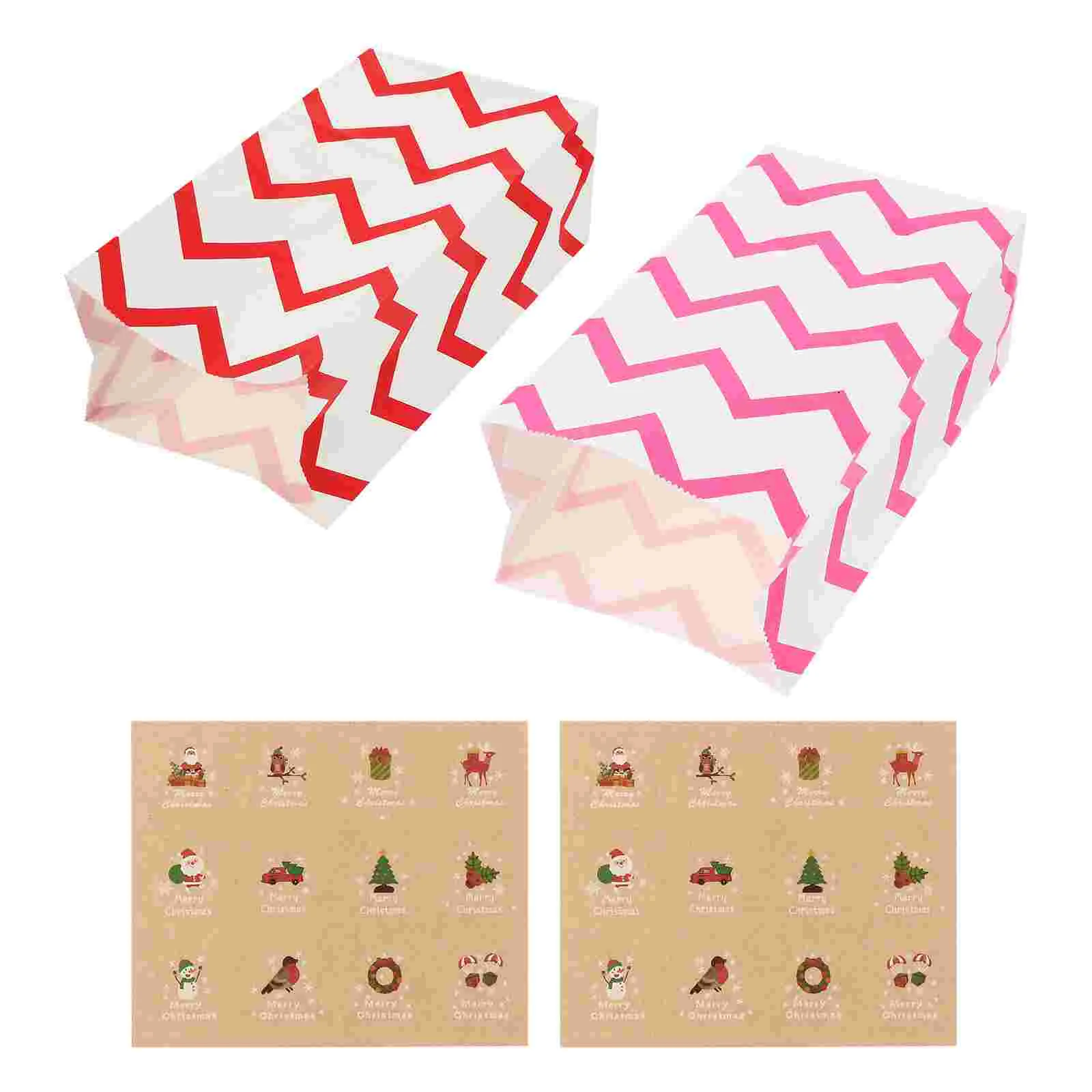 

Bags Gift Christmas Candypaper Favors Snack Holiday Buffet Party Bakery Pouch Packaging Goodies Bulk Packging Bread Wrapping