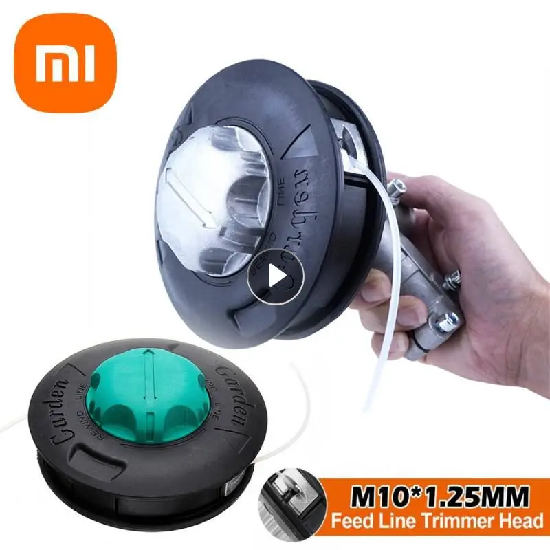 XIAOMI Universal M10 Aluminum Nylon Brush Cutter Head Garden Bump Spool Trimmer 2 Lines Thread Cutter Tool Grass Machinery Mower