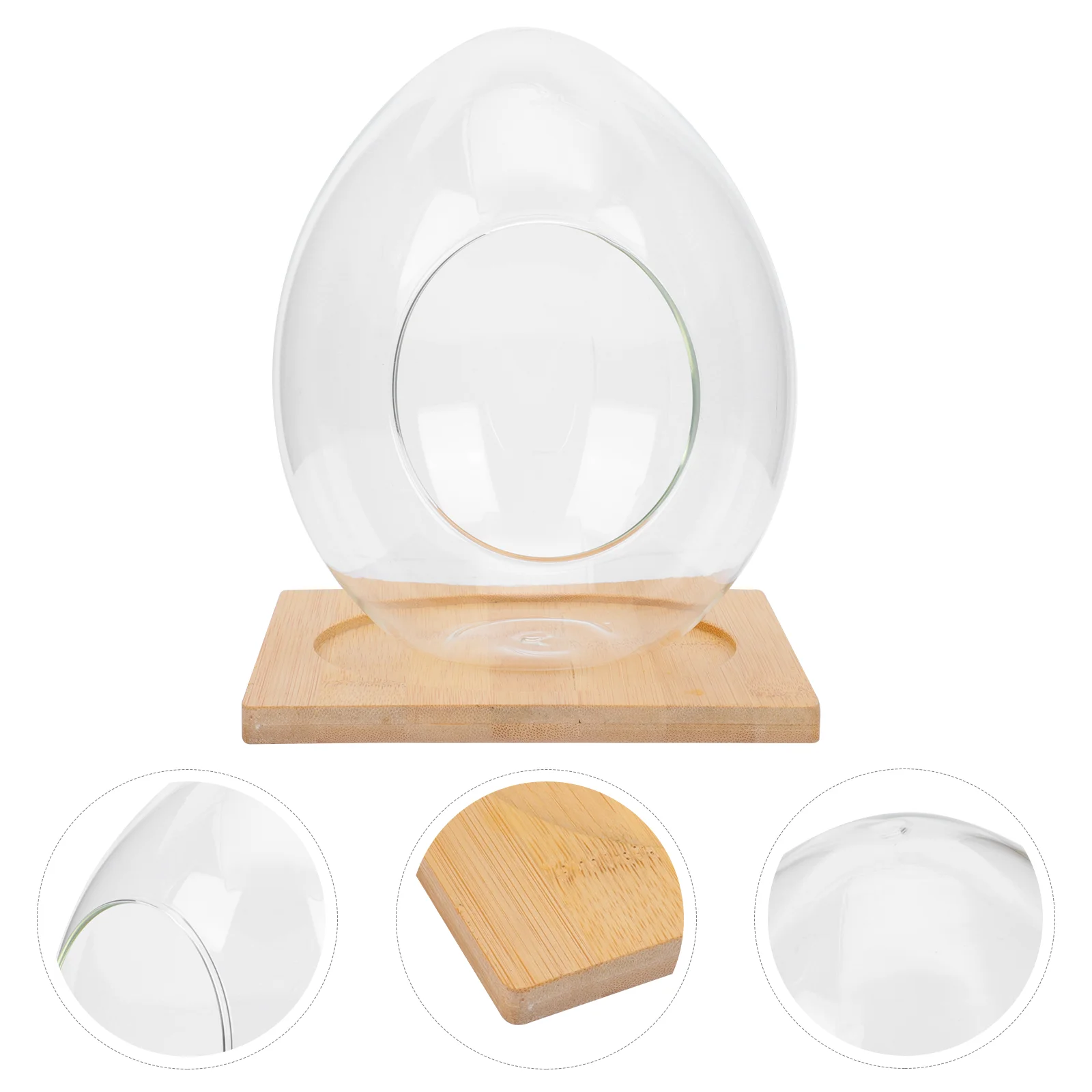 

1 Set Decor Hydroponic Planter Glass Vase Plants Terrarium Glass Planter for Desktop Home Office Balcony