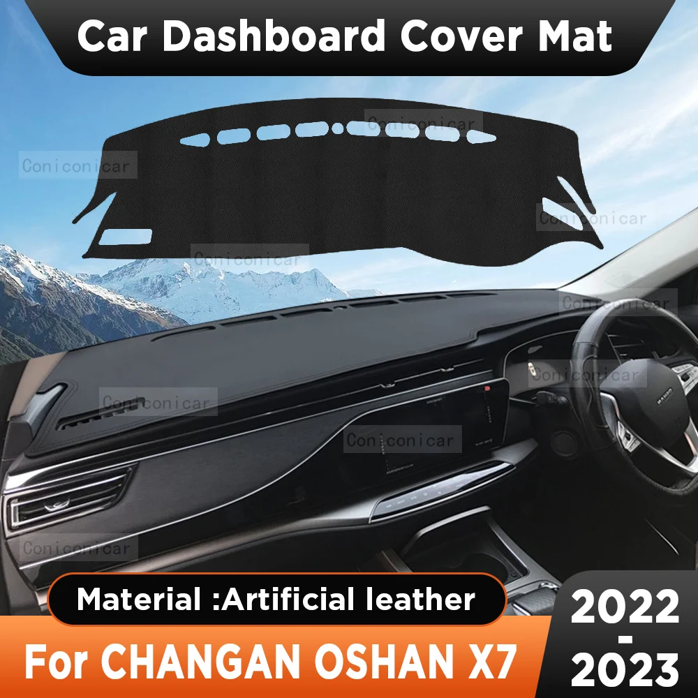 

Car Dashboard Sun Shade Cover Instrument Desk Artificial Non-slip Leather Pad Mat For CHANGAN OSHAN X7 2022 2023 Accessories