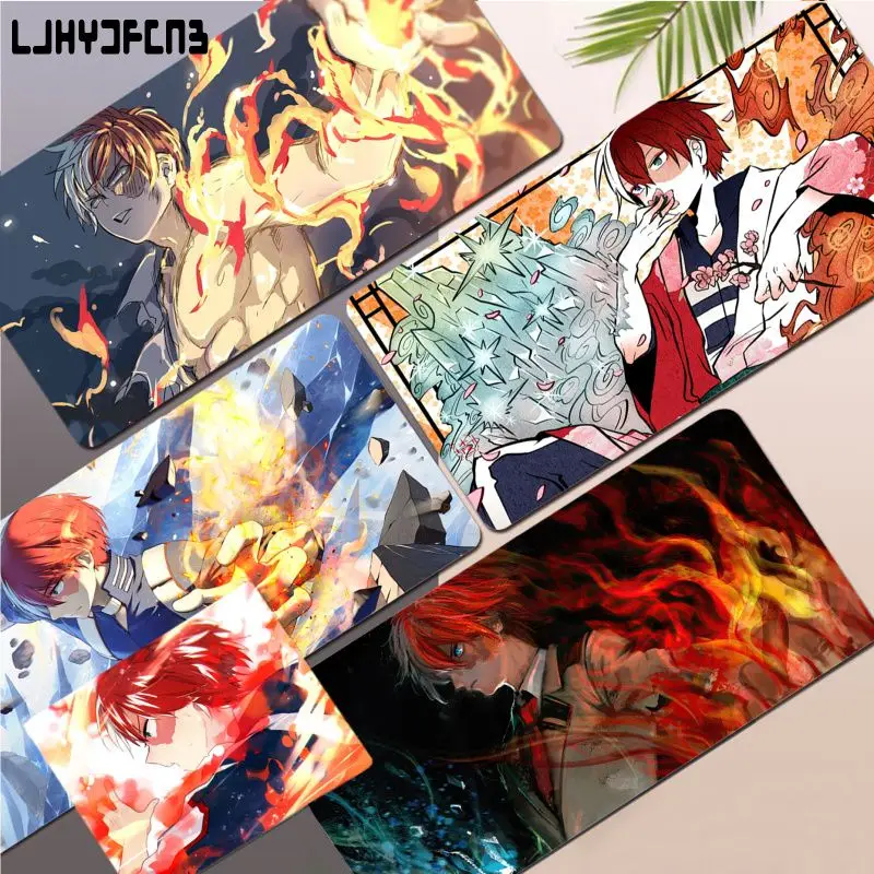 

My Hero Academia Todoroki Shoto Custom Skin Durable Rubber Mouse Mat Pad Size For CSGO Game Player Desktop PC Computer Laptop