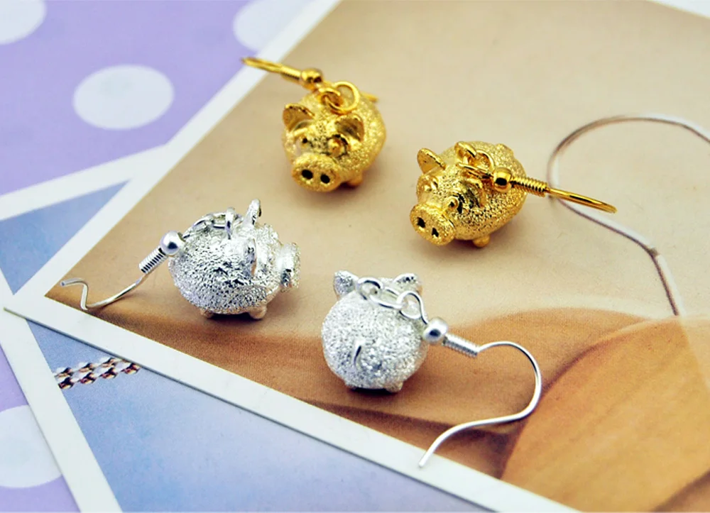 Серьги-подвески в виде китайской свиньи со знаками Зодиака для женщин модные