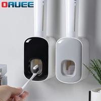 automatic toothpaste squeezer toothpaste dispenser wall mount self adhesive dust proof toothpaste holder bathroom accessories