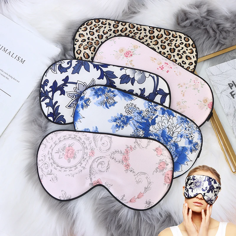 

100%Silk Sleep Mask Porcelain Pattern Eyeshade EyeCover Sleeping Travel Eyepatch New