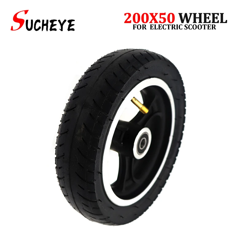 

200x50 SOILD WHEEL FOR Electric Scooter Tyre With Wheel Hub 8" Scooter Tyre Aluminium Alloy Wheel Electric Vehicle