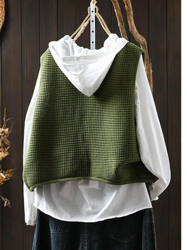 Бархатный свитер YILI с v-образным вырезом и пуговицами Andy жилет женский свободный