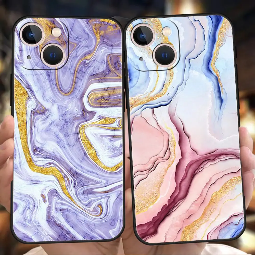 

Marble Phone Case Cover For iPhone 13 12 11 Pro Max 8 7 Plus X XR XS Max SE 2020 Shockproof Silicone Soft Shell Fundas Coque TPU