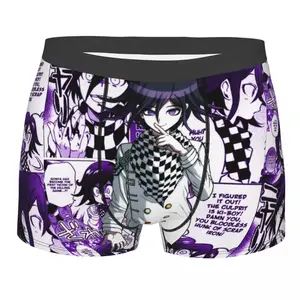 Imported Kokichi Ouma Manga Print Men's Underwear Danganronpa Manga Anime Boxer Shorts Panties Humor Soft Und