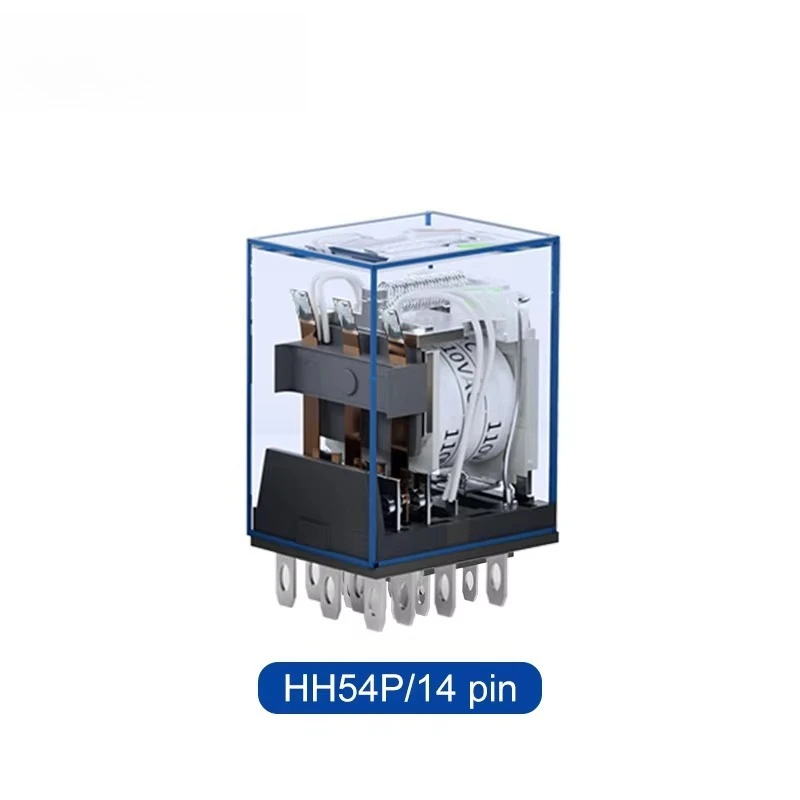 Фото Миниатюрное электромагнитное реле для HH54P MY4NJ AC DC 12В 24В AC 110В 220В 380В с 14-контактным разъемом PYF14A №1