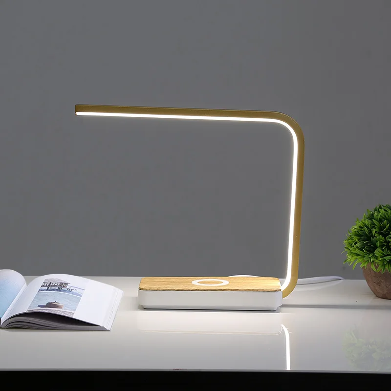 

Modern Table Lamps For Bedroom Study Reading Lights Bedside Eye Protect Touch Dimming Lighting Luminaria Phone Wireless Charging
