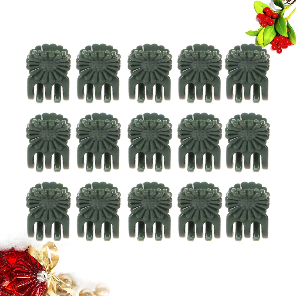 

100PCS Orchid Grafting Clips Garden Flower Vine Fixed Clamps Gardening Bonsai Clips Plant Support Clips (Green)