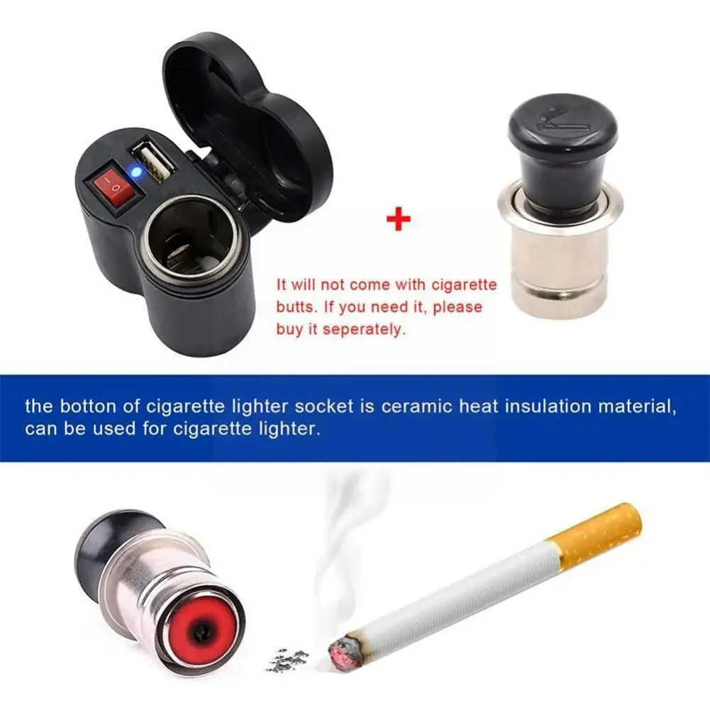 

Usb Motorcycle Handlebar Charger With Lighter Adapter Power Supply Socket For Phone Mobile Waterproof Motorcycle Charger S1u3