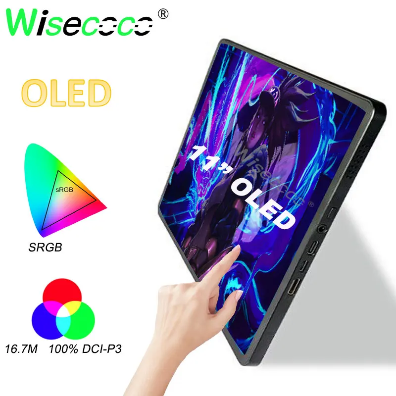Фото OLED сенсорный монитор 11 дюймов 2K вторичный монитор 1728x2360 ультратонкий портативный монитор Amoled Raspberry Pi PC монитор №1
