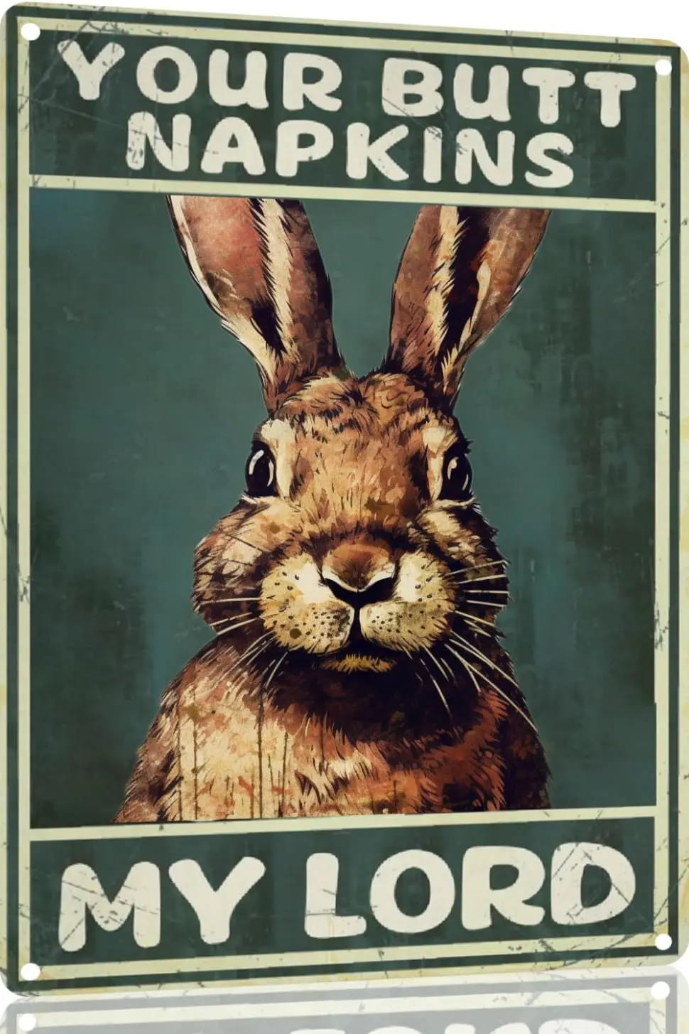 Зайка 12x16 в металлическом знаке настенный декор для ванной комнаты табличка Your Butt