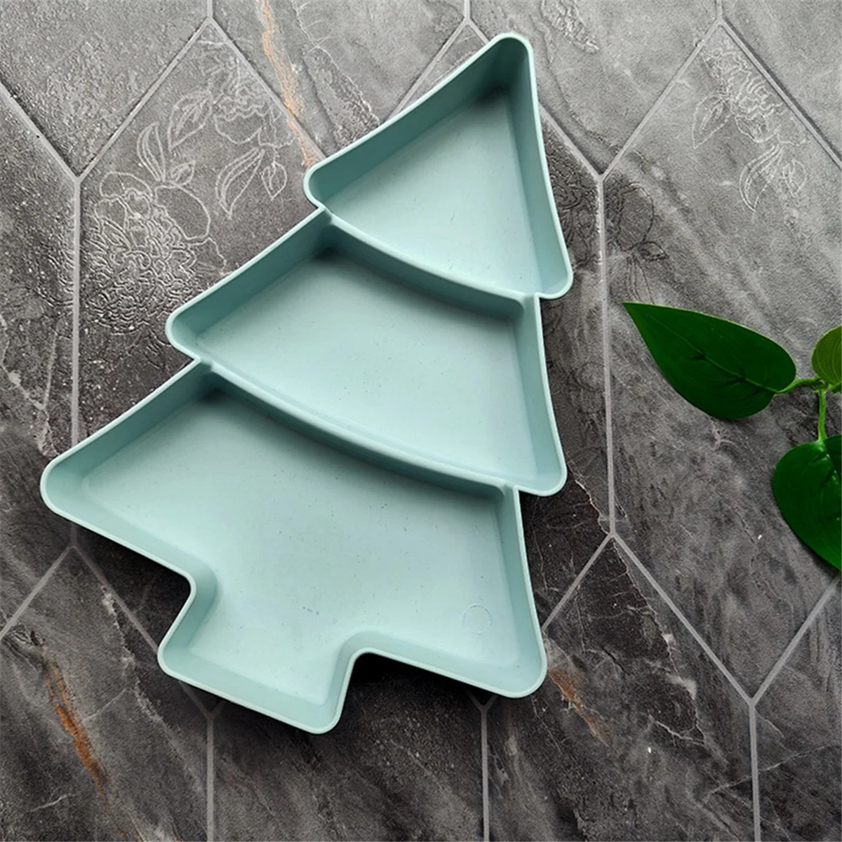 Пластиковые подносы для закусок в виде рождественской елки блюдца десертов