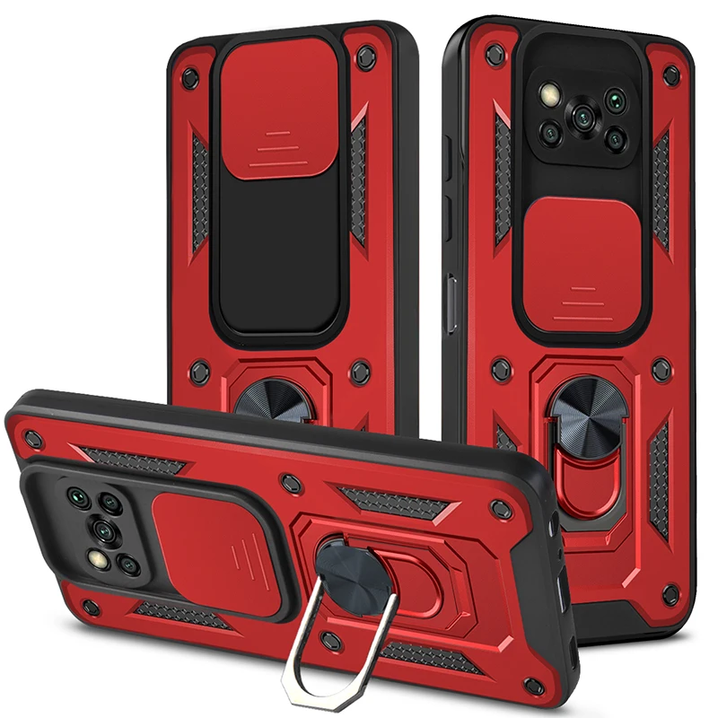 

For Xiaomi Poco X3 NFC Case Car Magnetic Ring Stand Holder Armor Phone Cases for Poko Pocco Poco X3Pro X3NFC X 3 Pro Back Cover