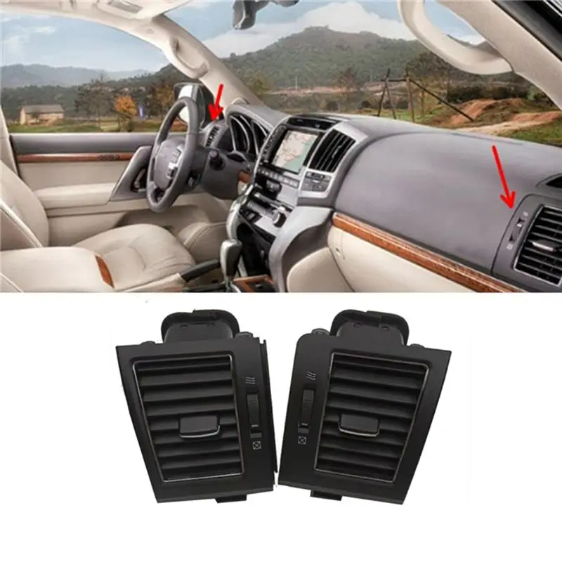 Фото 1 пара решеток воздуховодов кондиционера для Toyota Prado 120 LC120 2007-2021 Land Cruiser 55650-60210 55650-60141-A74F №5