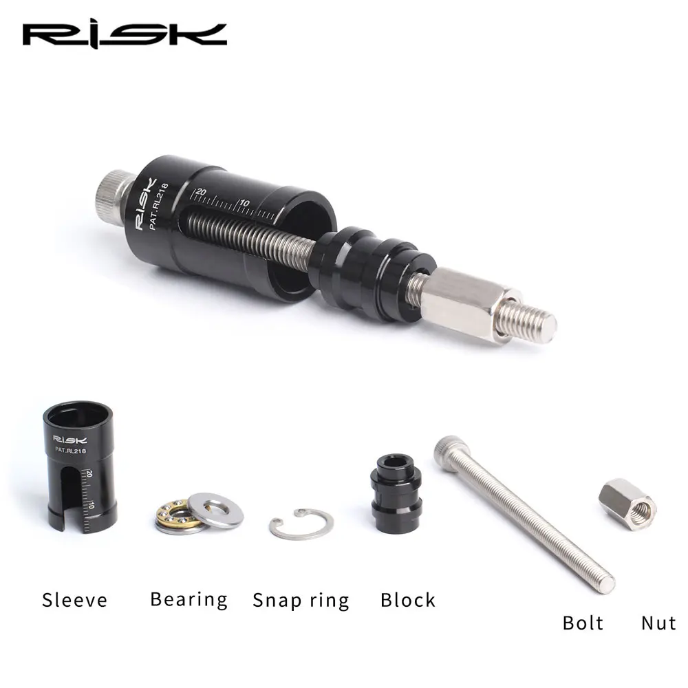 RISK-Herramienta de reparación de choque trasero para bicicleta de montaña, Kit de herramientas de instalación de buje amortiguador para DH, cojinete de aguja DU