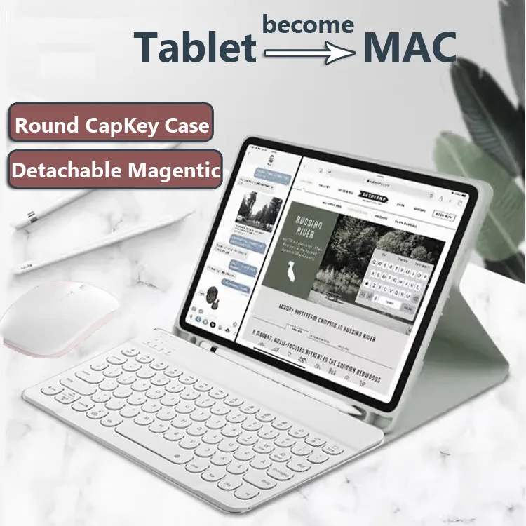 Магнитный чехол для Ipad Air 11 2024 6th 10th 10.9 2022 Pro 2021 Air5 4 3 2 1 10.2 9th 8th 7th Wireless Bluetooth Keyboard