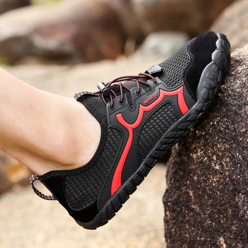 SENAGE Summer Hiking Shoes Wear-resistant  Non-slip Quick Dry Water Shoes Breathable Jogging Sneakers Outdoor Trekking Shoes