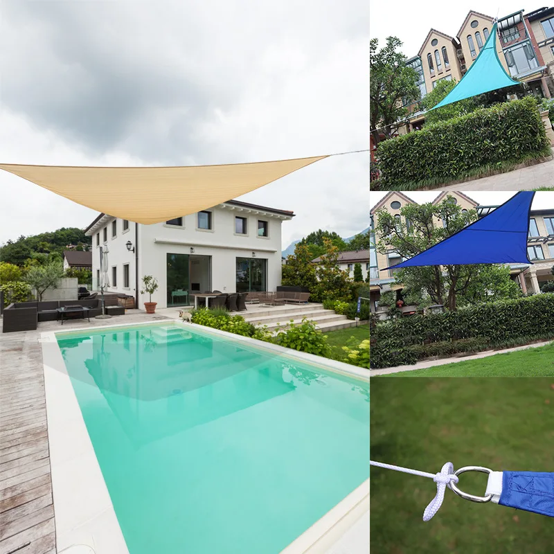 Outdoor Garden Suspension Portable Sunshade Triangle Waterproof Awning for Balcony Camping Swimming Pool Canvas Fabric Awnings