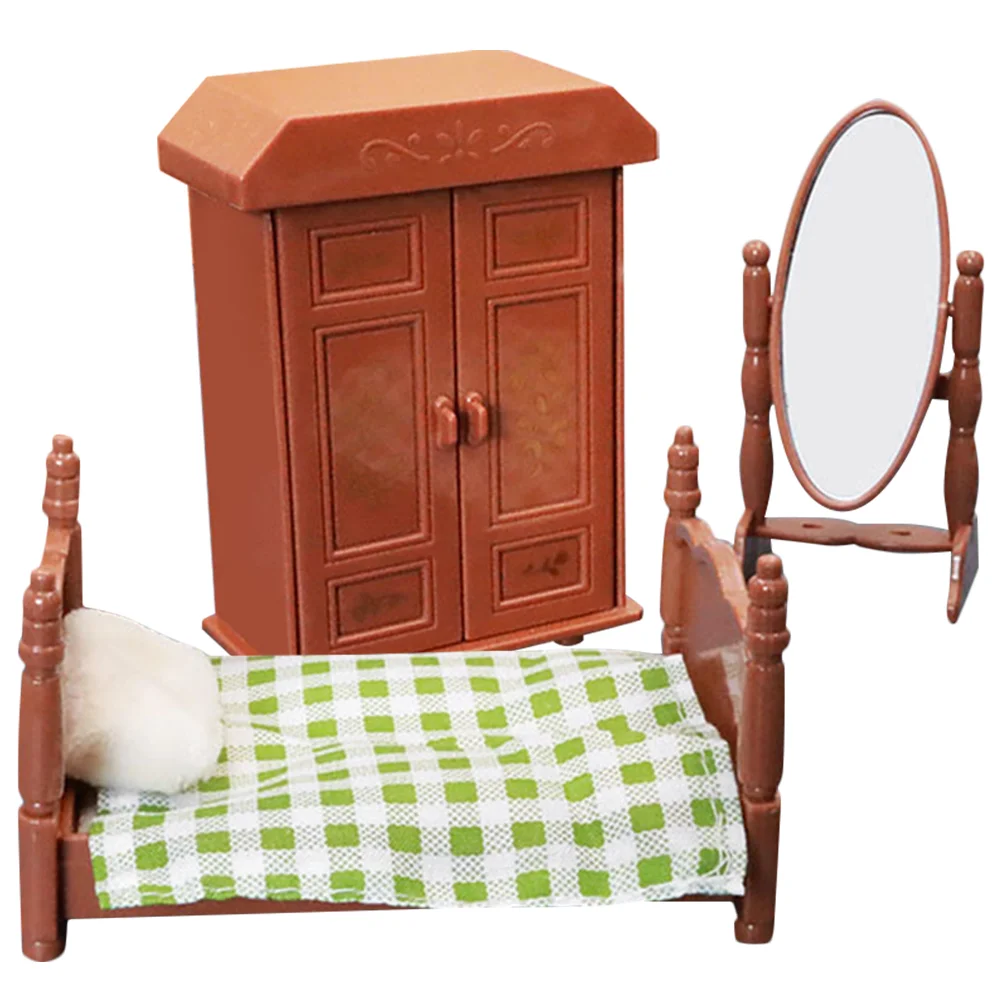 

3 Pcs House Decorations Home Bed Realistic Mini Trinkets Delicate Decorative Lovely Miniature Toy Child