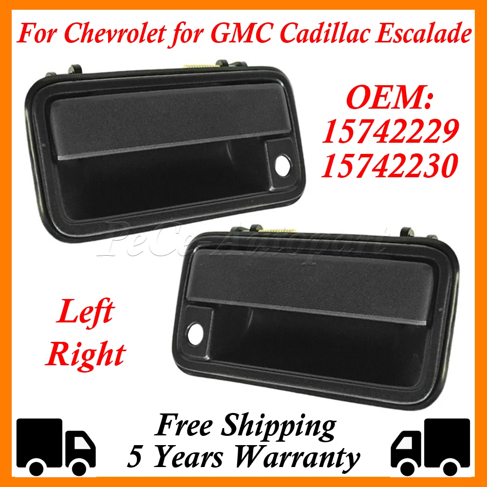 

Сменная наружная дверная ручка, левая и правая для Chevrolet Tahoe GMC Suburban Yukon Cadillac Escalade 15742229 15742230