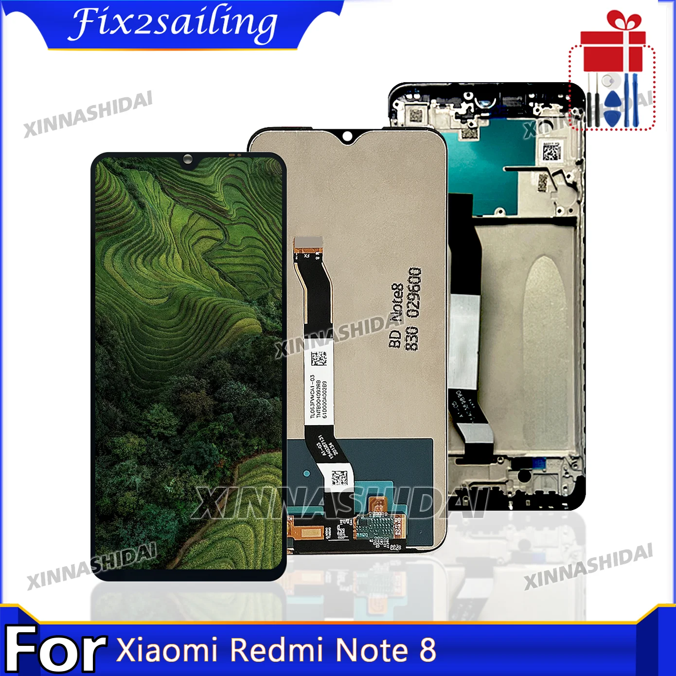Фото Дисплейный модуль (LCD+тачскрин) для Xiaomi Redmi Note 8 (M1908C3JH, M1908C3JG, M1908C3JI) – запчасти для Redmi Note 8 №2