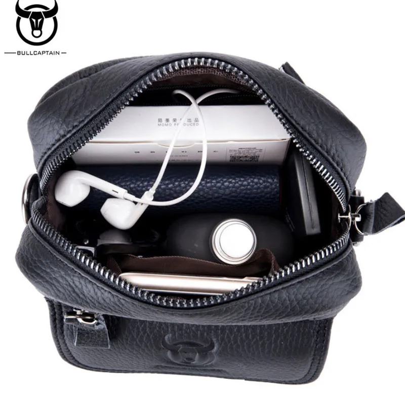 BULL CAPTAIN  Men Bag Genuine Leather Bags Men Messenger Bags Brand Casual Men's Shoulder Bag
